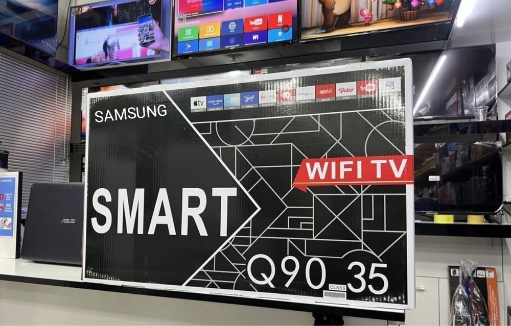 65Телевизор SAMSUNG™ 55QRiSTAL AndroiD14 +GOLOS Smart FULL 45~32~40~55