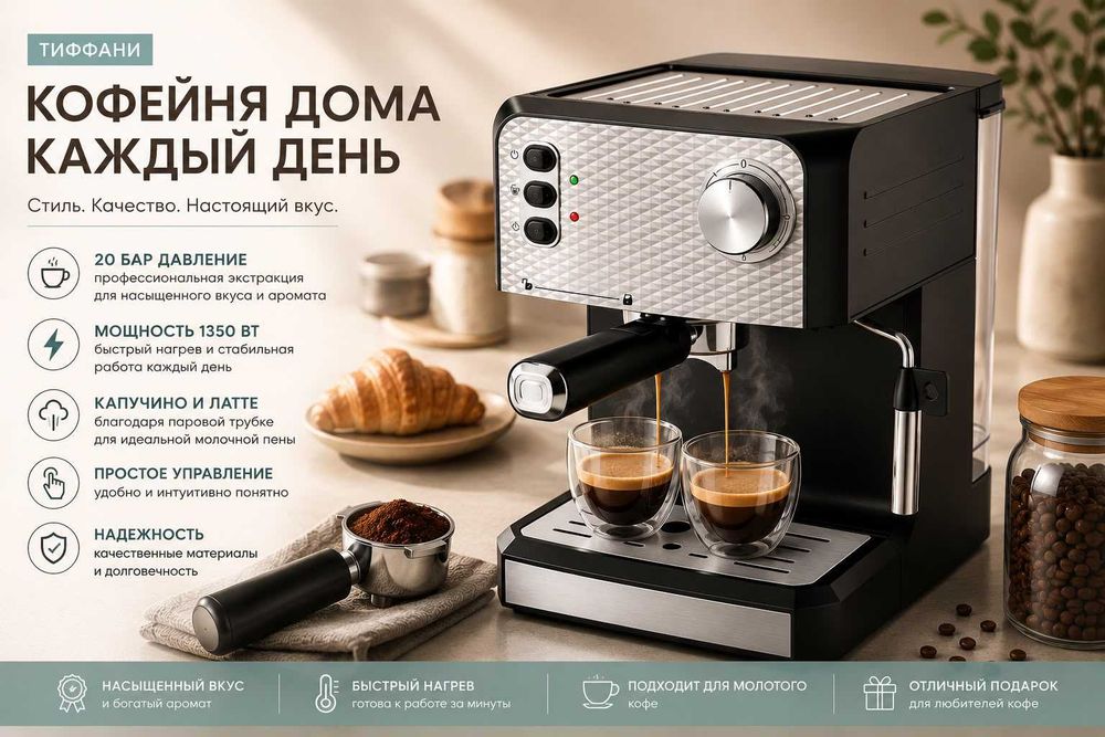 Кофемашина Tiffany TF-1605