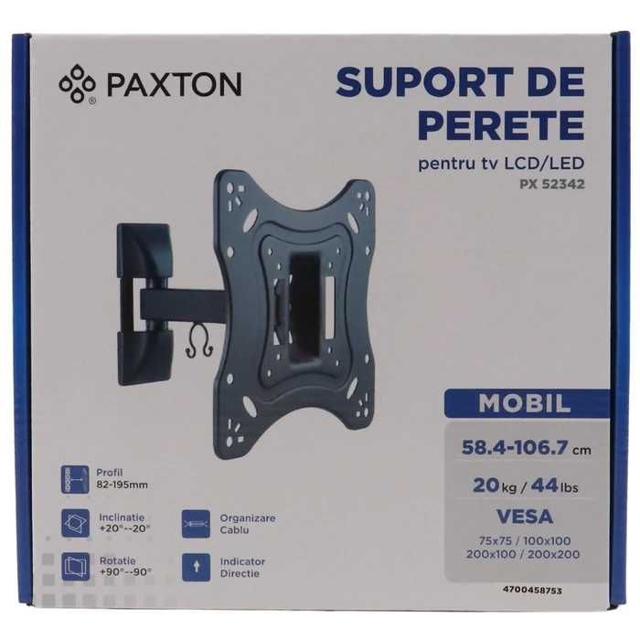 Suport TV LCD/LED pe perete PAXTON PX52342 59/107cm reglabil, 20kg