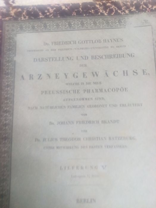 Vând dicționar plante medicinale în limba germană  din  anul 1829
