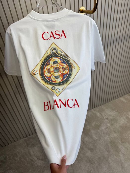 Tricou Casablanca Alb / Turntable / Calitate Premium
