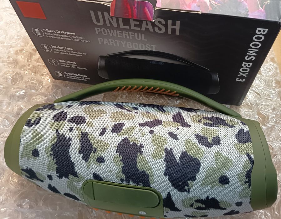 BOOMS BOX 3 Wireless UNLEASH Powerful Partyboost Camouflage