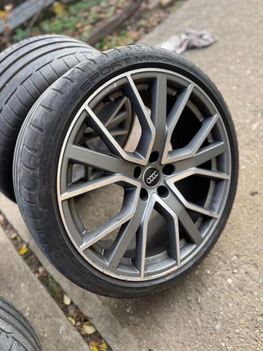 Vând set 4 jante originale Audi Sport echipate cu anvelope Dunlop Maxx Sport