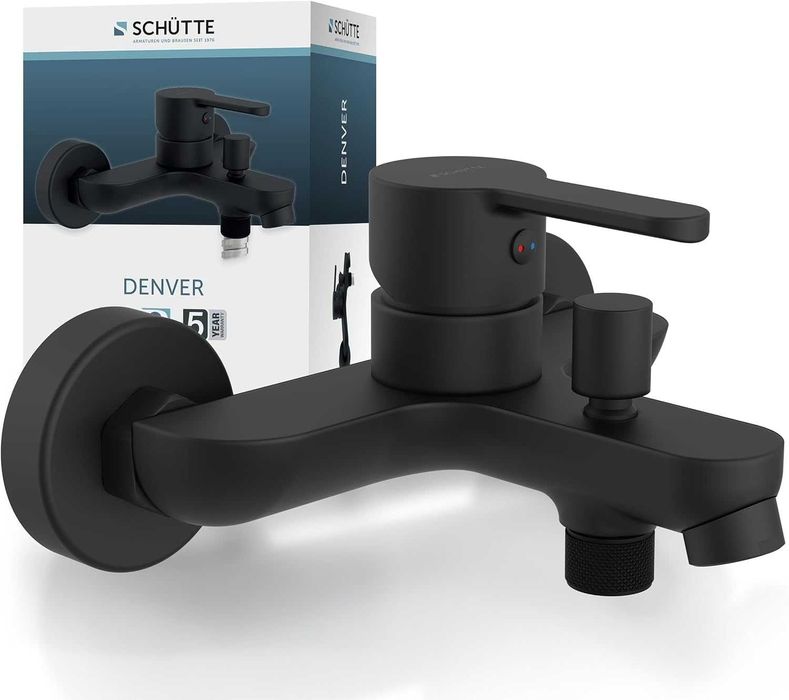 Baterie de cada pentru baie SCHÜTTE Denver 44306 negru mat