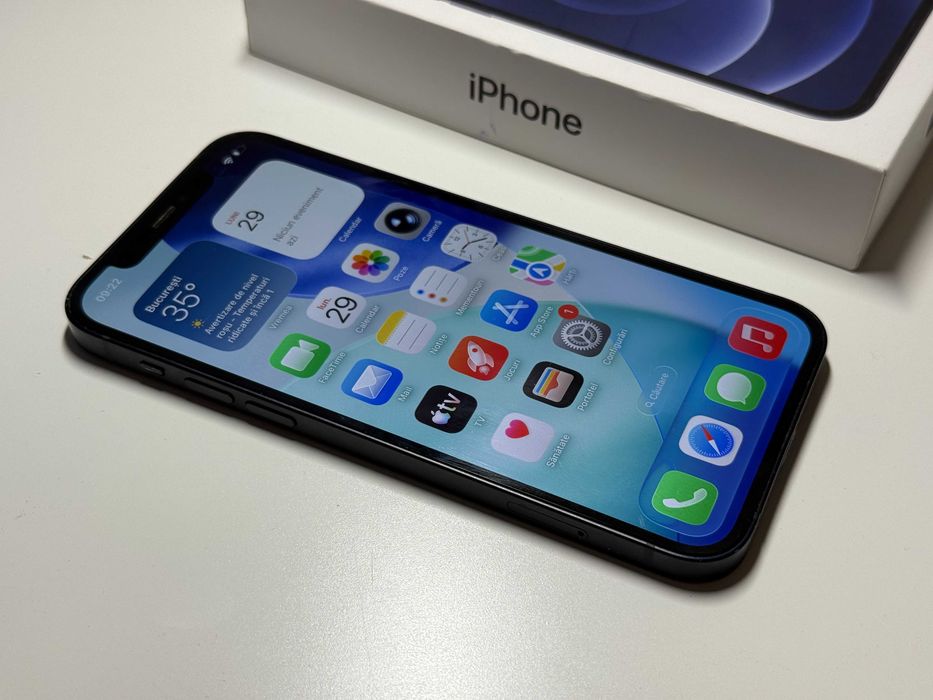 iPhone 12, Black, 64Gb, Liber de retea | Cod - G799