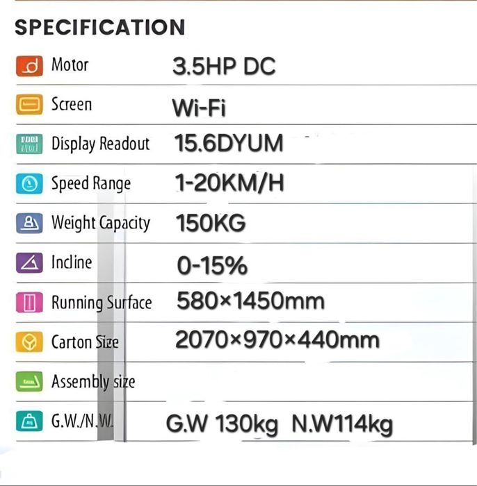 Беговая дорожка профессионалный Wi Fi Fitness Gear