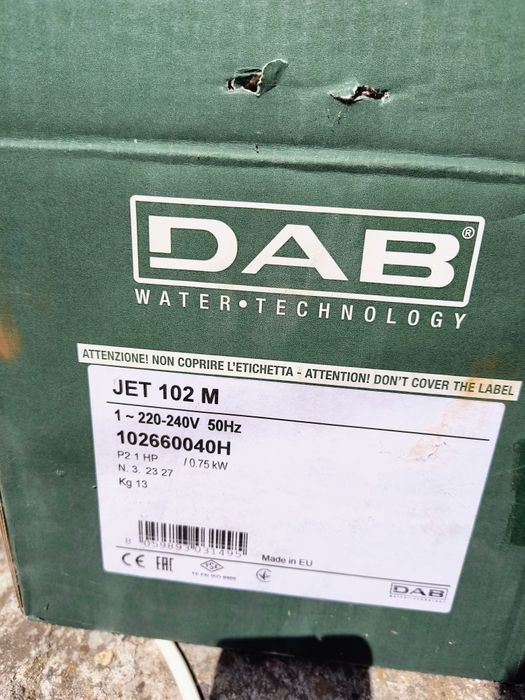 Pompa hidrofor DAB jet 102M cu defect