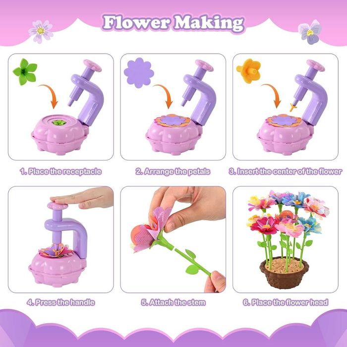 BlueSwan Направи си сам букети от плат с цветя за деца 4-12 години