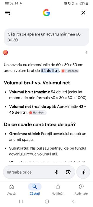 Acvariu  complet marime-60/30/30-