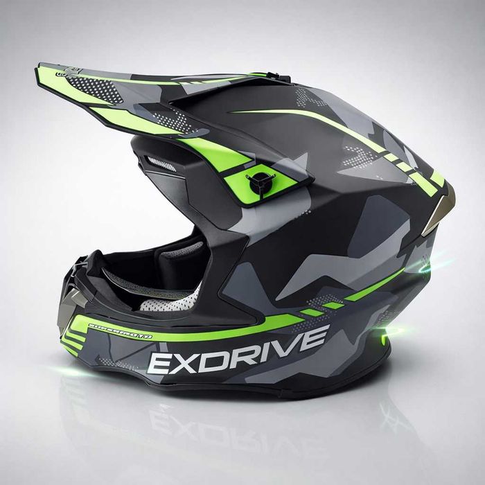 Кросова каска EXDRIVE, Full Face, DOT Сертификат, Размер: XL