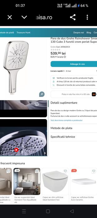 Para de dus Grohe
