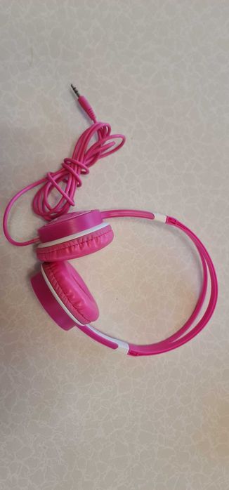 Жични детски слушалки BuddyPhones Travel, Light Pink