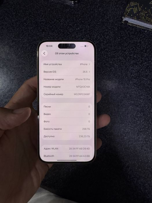 iphone 15 pro 256g yomkost 85 holati zor oqip tel qlila
