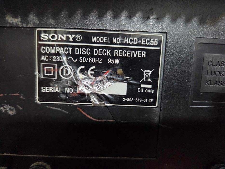 Combina Sony HCD-EC55 MHC-EC55 2x65W RMS 3 CD MP3 - DEFECTA