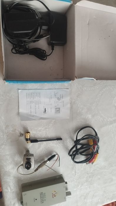 Комплект беспроводной камеры 1.2G радиоприёмник AV с блоком питания