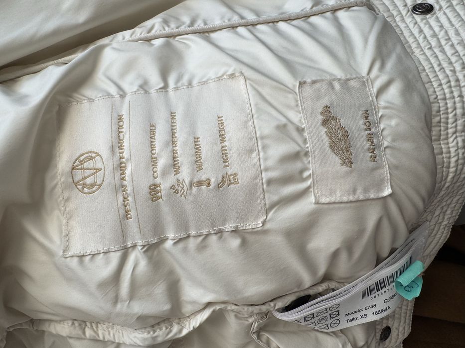 Massimo Dutti зимно яке с гъши пух и естествена кожа яка - ХS размер