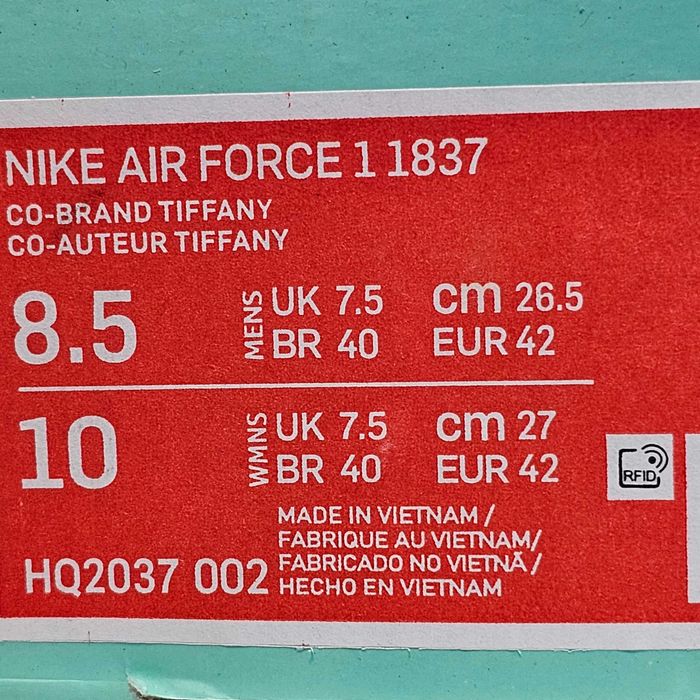 Nike Air Force 1 Low Tiffany & Co 42