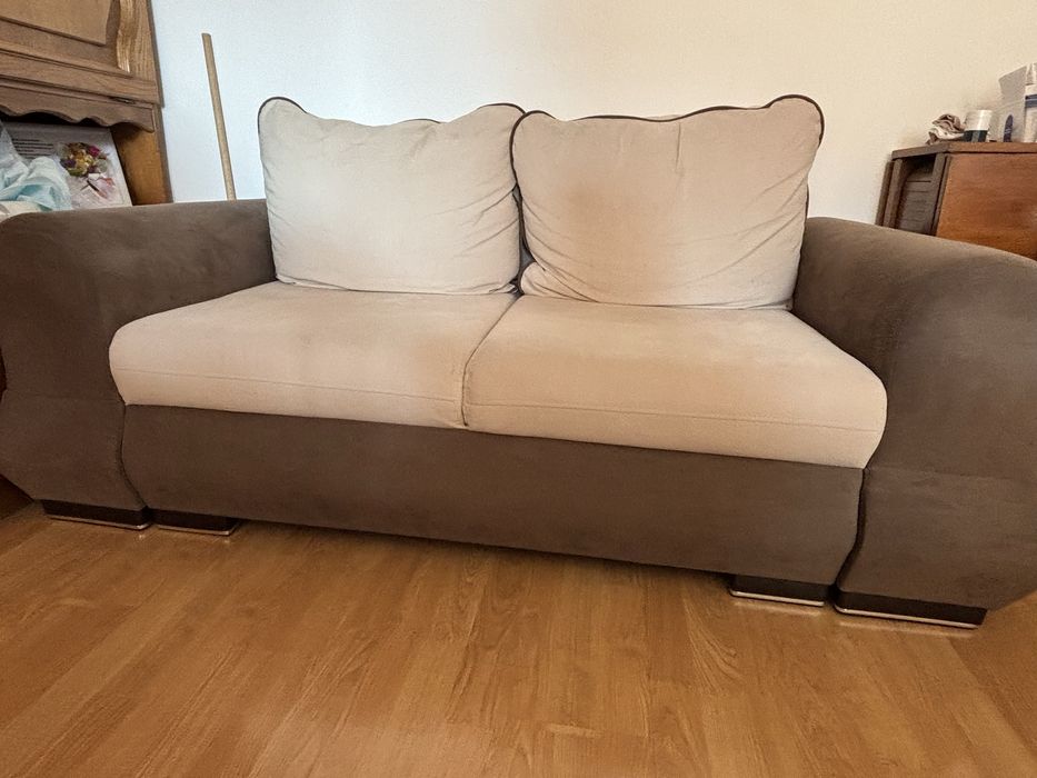 Canapea 2 locuri, fixa, cu lada de depozitare