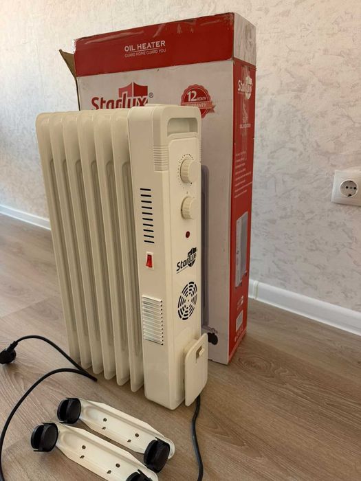 Масляный радиатор Starlux SL-7 (ES-07), белый — б/у 1 месяц