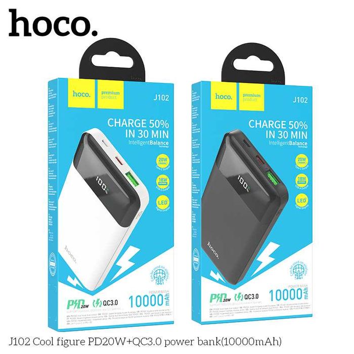 Hoco J102 Cool PD20W+QC3.0 Power Bank 10000mAh for Samsung iPhone 17