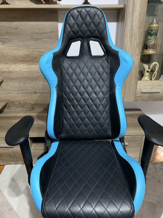Vand Scaun gaming Kring Racer One, PU, Negru cu Albastru