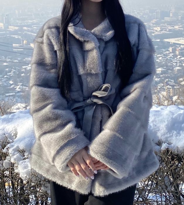 Серая экошуба,размер:L