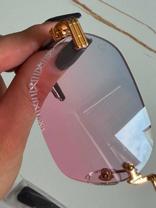 Ochelari de soare Cartier aurii roz