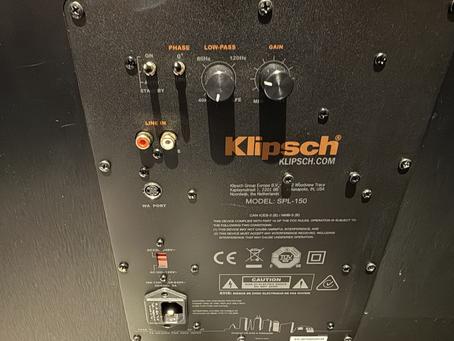 Subwoofer Klipsch SPL-150/400W RMS/Difz De 15”,34Kg,Cap De Serie