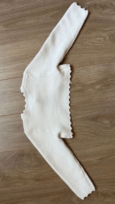 Детска официална бяла рокля с болеро