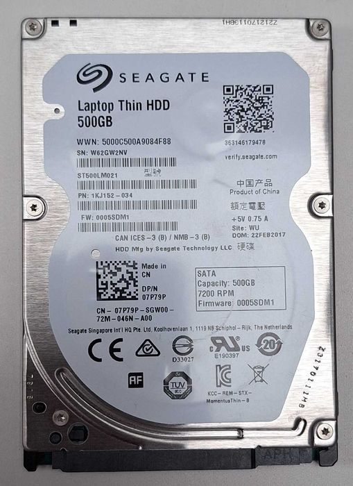 Hard Disk Laptop Seagate THIN ST500LM021, 500GB, 7200rpm, 32MB, SATA 3