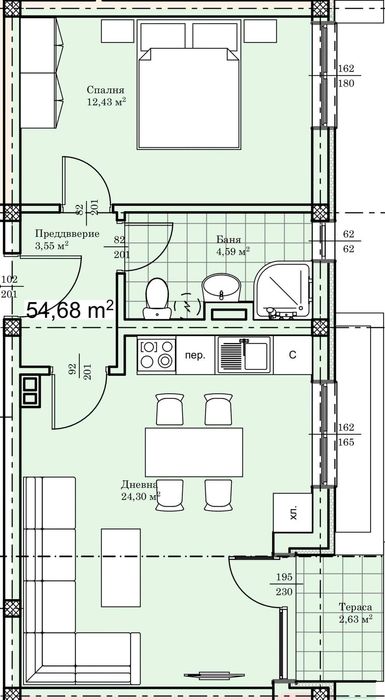 Продава се Двустаен апартамент в Пловдив, Прослав - 67 кв.м за 1283 €/кв.м - Снимка #2