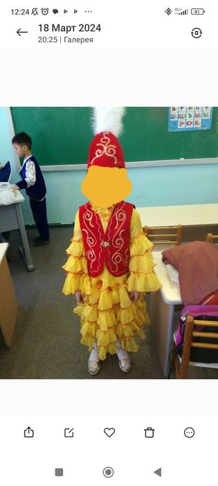 Национальный платье на 5-6 лет