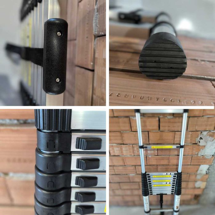 Стълба алуминева телескопична 3.8м, 150кг, 13 секции