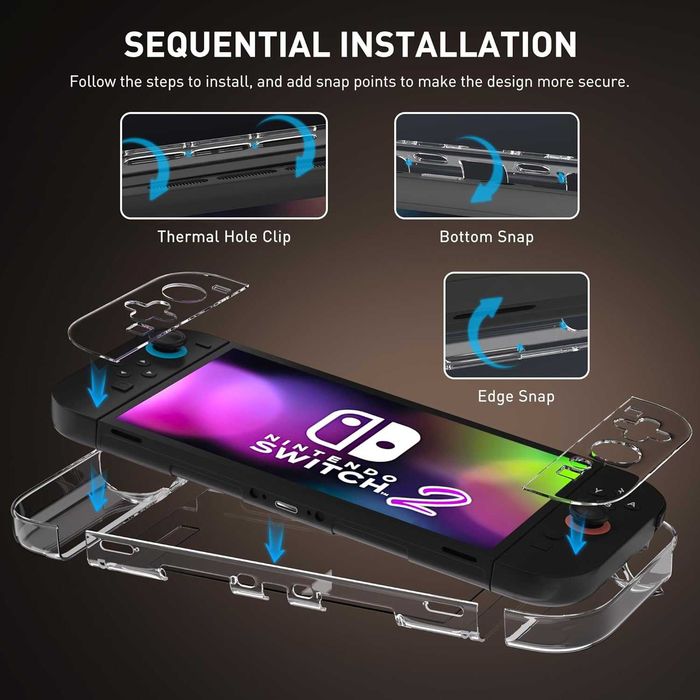 Carcasa Nintendo Switch 2 (2025) Joy-Con,husa protectie transparenta