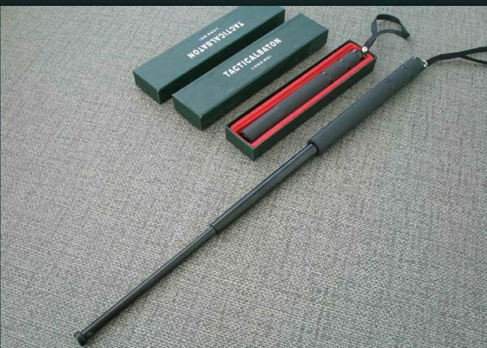 Baston telescopic negru 60 cm oțel galvanizat