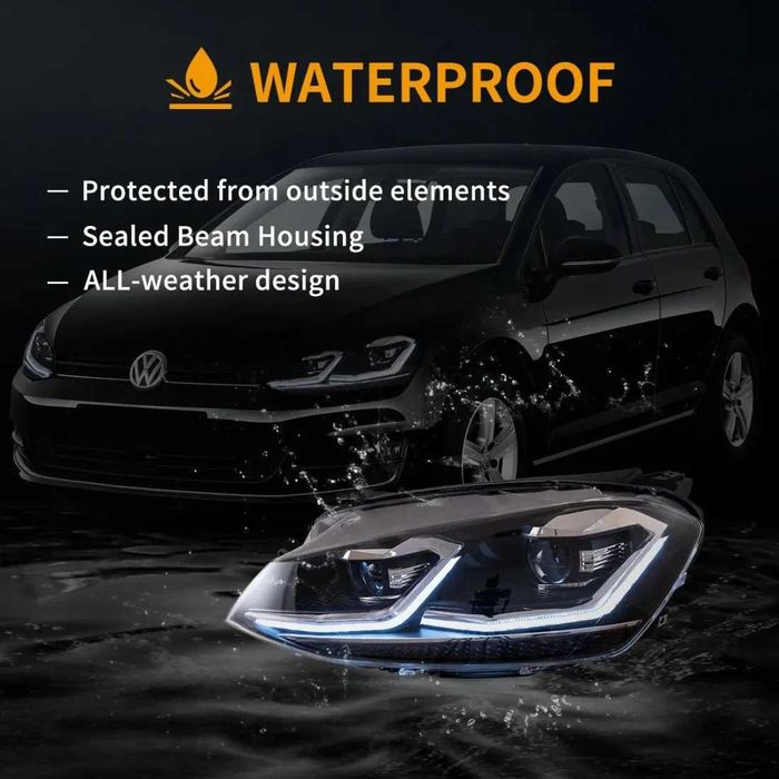 Тунинг led фарове за VW GOLF 7 (2014-2018) черни. НОВО ! НА СКЛАД!