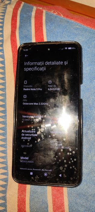 Redmi Note 9 Pro 128gb cu 6 GB ram