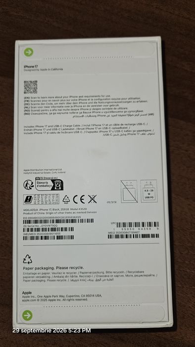 Iphone 17 nou sigilat in cutie