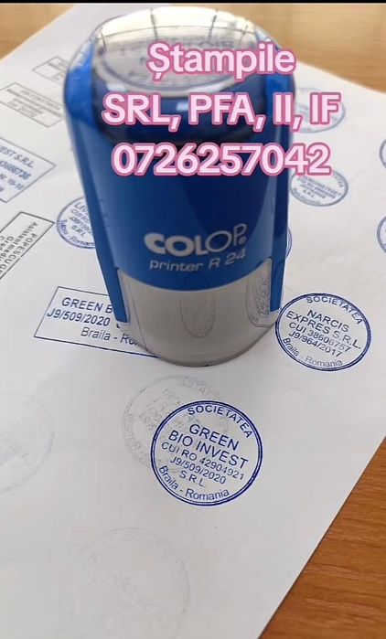 Infiintari firme: SRL,PFA,II,Asociații,Cooperative/Facem STAMPILE