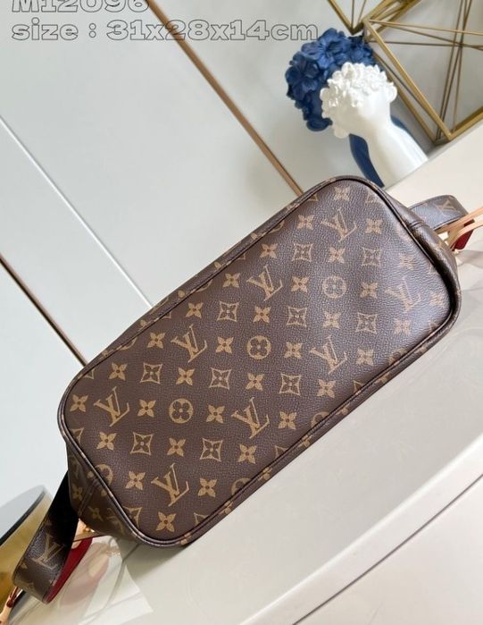 Geanta piele naturala,model Neverfull,saculet,card,certificat,etichetă