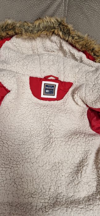 Geaca îmblănita rosie unisex