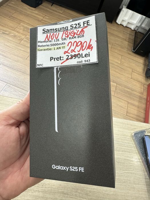 Telefon Samsung S25 FE 128GB nou sigilat garantie 1 an