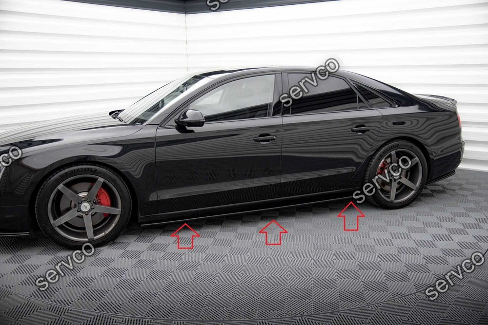 Pachet Set Splitter Exterior Lip Prelungiri Body kit tuning Audi A8 D4 2009-2013 v6 - Maxton Design