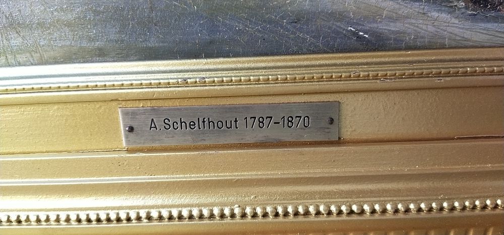 Зимний пейзаж с фигуристами