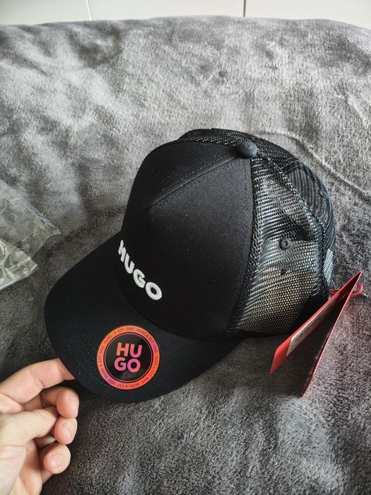 Hugo Marsel trucker șapcă neagra unisex cu logo brodat OS noua originala