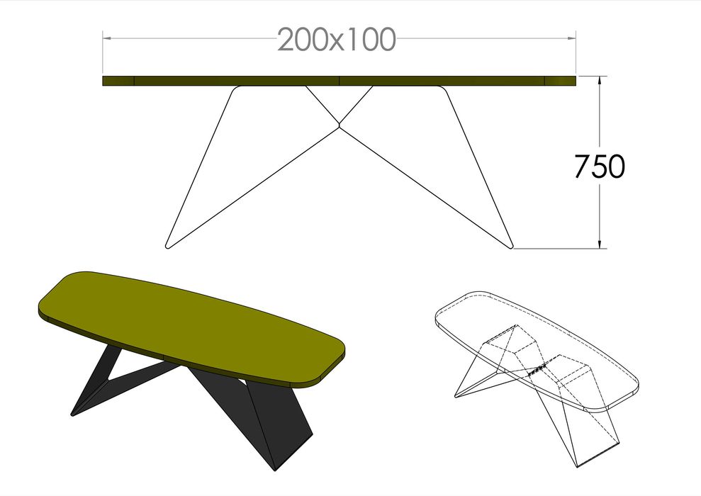 masa / birou cu design extravagant