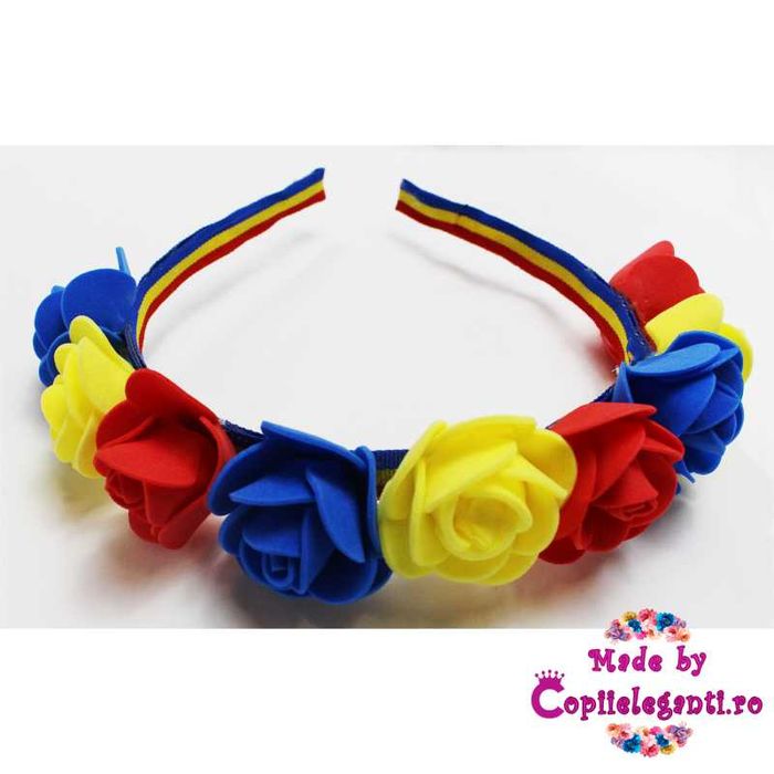 Coronița flori tricolor