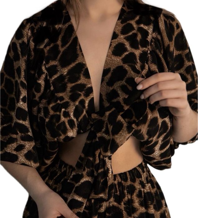 Леопард Штаны Рубашка Халат