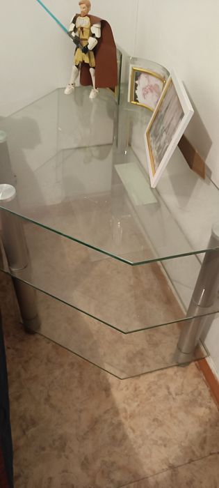 Столик трёх ярусный стеклянный