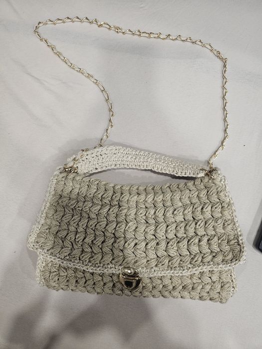Уникална плетена чанта, ръчна изработка